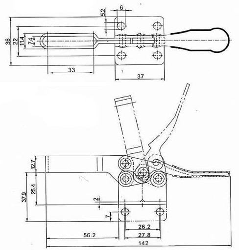 GH-201B rýchloupínacia svorka 100kg U-BAR