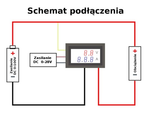 310 Panelový voltmeter + ampérmeter DC 100V 10A