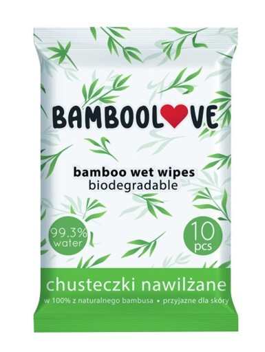 Bambusové vlhčené obrúsky, 10 ks, Bamboolove