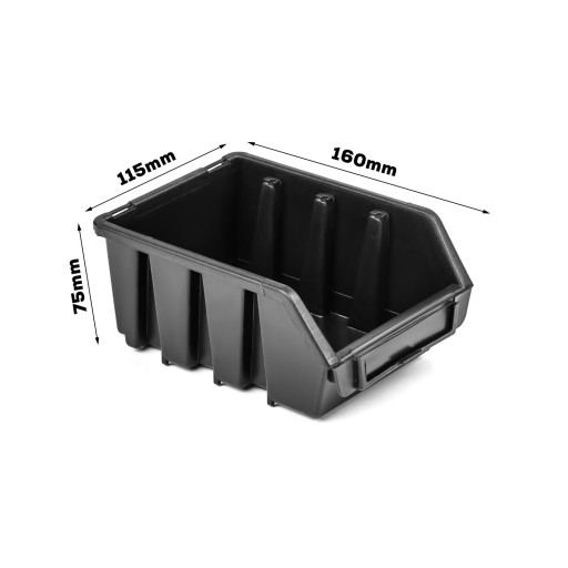 5 x organizér na odpadky čierny 160x115x75