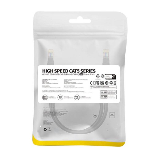 SIEŤOVÝ KÁBEL BASEUS INTERNETOVÝ KÁBEL LAN ETHERNET CAT5 RJ45 1GB/S 0,5M