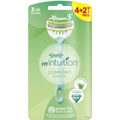6x holiaci strojček WILKINSON Xtreme 3 My Intuition Comfort Sensitive