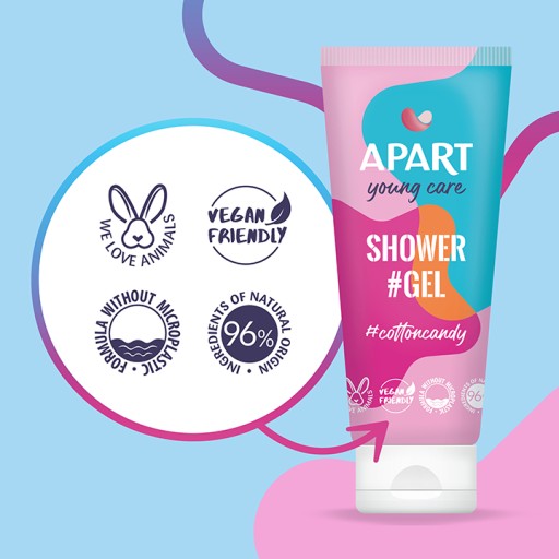 Sprchový gél APART Young Care Cotton Candy 200 ml