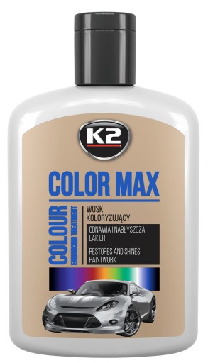 K2 COLOR MAX FAREBNÝ VOSK 200ML STRIEBORNÝ
