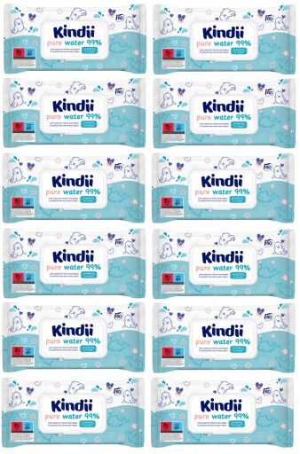 KINDII PURE WATER obrúsky 99% voda 60 ks.