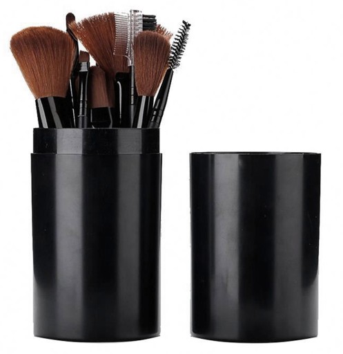 SADA PROFESIONÁLNYCH ŠTETEC NA MAKEUP 12 KS PUZDRO ČIERNYCH ŠTETEC AG92L