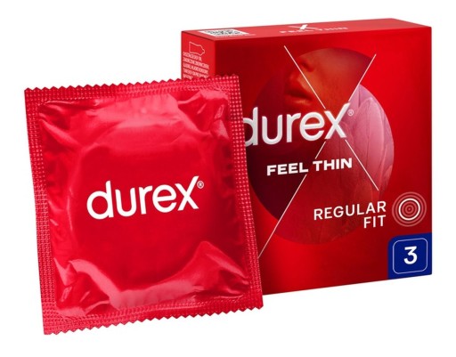 Durex Feel tenké klasické Thin kondómy 3 ks