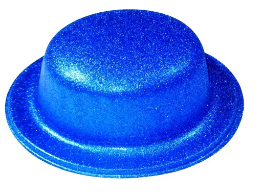 VYSTÚPENIE PROME S MODRÝM GLITTROM BOWER HAT
