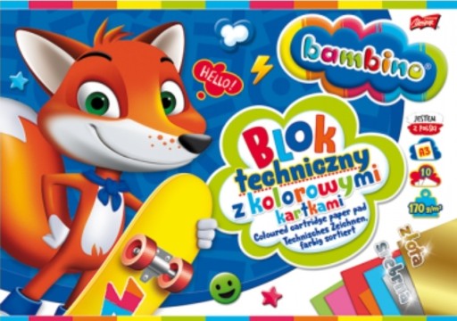 Technický blok A4 farebný 10 listov 160g BAMBINO