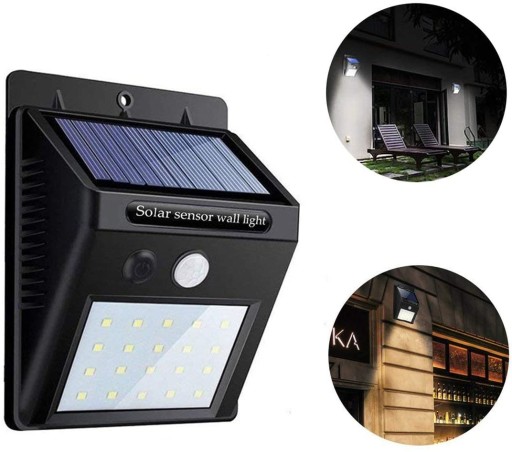20LED SOLÁRNE LAMPY S POHYBOVÝM A SNÍMAČOM SÚMRAK
