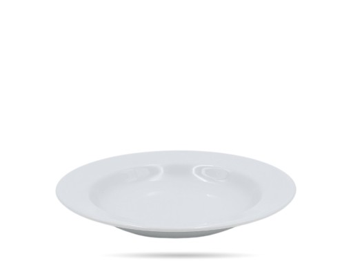 Hlboký tanier 22,5 cm, biely porcelán Kaszub Hel LUBIANA