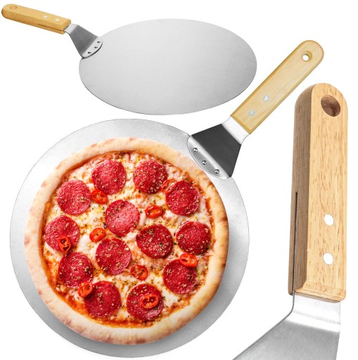 PIZZA, CHLIEB, CESTO, PLECH, OCELOVÁ LOPATKA okrúhla, 30 cm