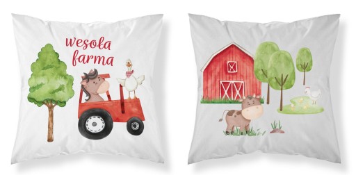 Obliečka na vankúšik Jasiek 40x40 bavlna pre deti do postieľky za traktor