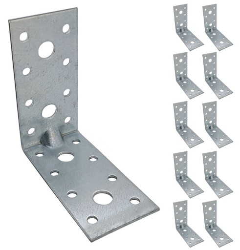 Montážny uholník s prelisom 80x80x40x2,0 mm - 10 ks