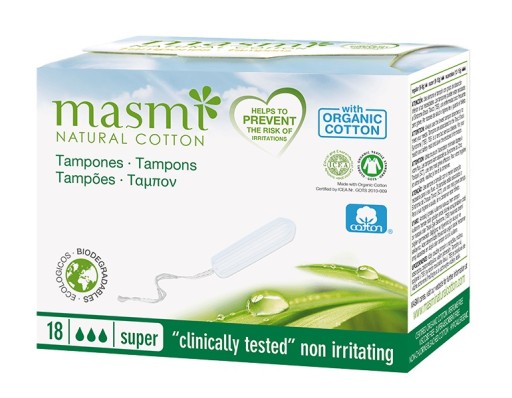 Masmi Ekologické bavlnené tampóny 18 ks