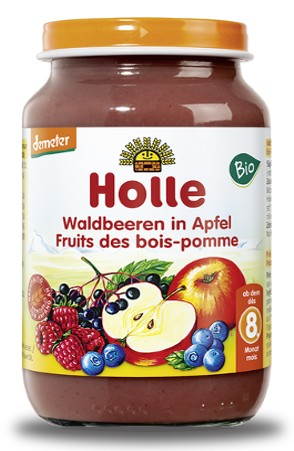 HOLLE BIO Dezert z lesného ovocia s jablkami Demeter
