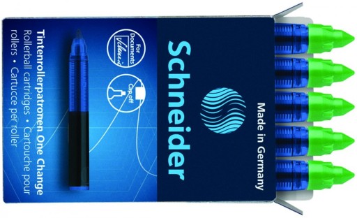 Náplne Schneider One Change pre guľôčkové perá 0,6 mm ZELENÉ 5 KS