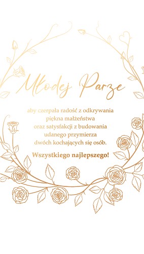 Elegantná vintage svadobná karta, priania KPAS118