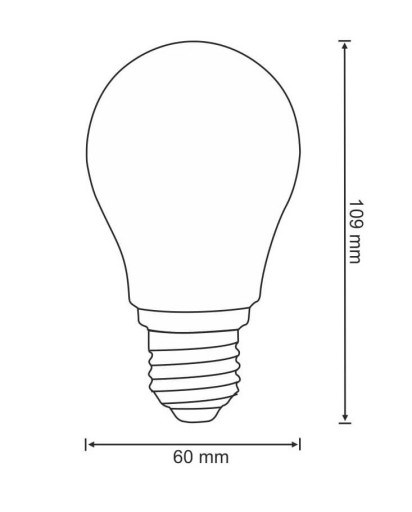 FILAMENT LED žiarovka A60 E27 7W = 60W 4000K POLUX