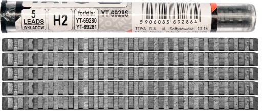 GRAPHITE H2 náplň do ceruziek, 5 ks YATO YT-69286