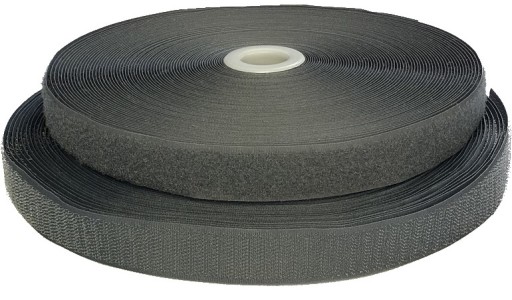 VELCRO páska na suchý zips Medvedík + Háčik 25mm - 1m Grafit