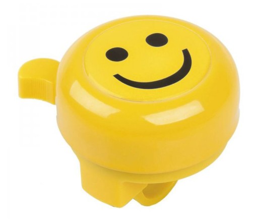 Smiley Smile 3D Bicykel Bell Yellow M-WAVE Metal