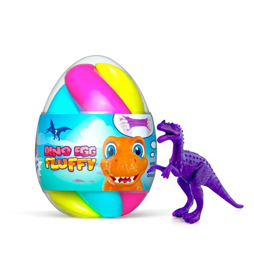 Detské PLAY MASS Modeling MASS Glutek Fluffy Dinosaur Egg 140g