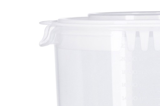 KUCHYŇSKÁ ODMERKA, 2,2l mixovacia nádoba s vekom, priehľadná rukoväť