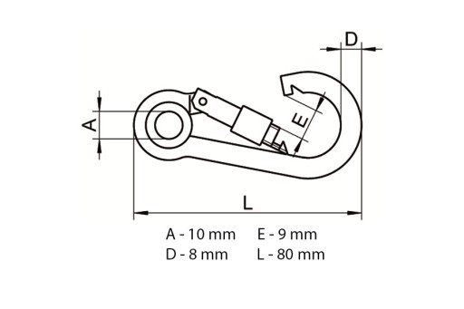 Karabina 8×80, točená, INOX 316