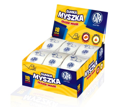 Astra guma Myš biela