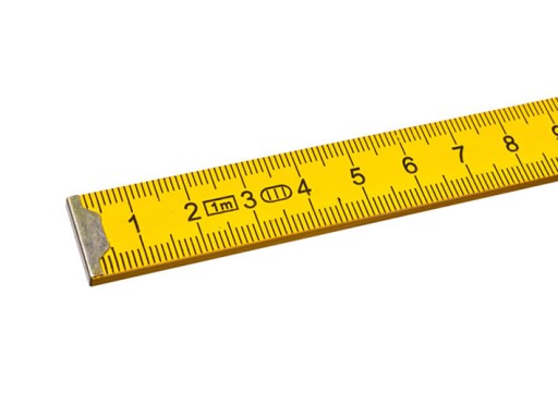 DREVENÁ SKLÁDACIA MIERA BUK 200 cm ŽLTÝ 2 m ŠTERG.