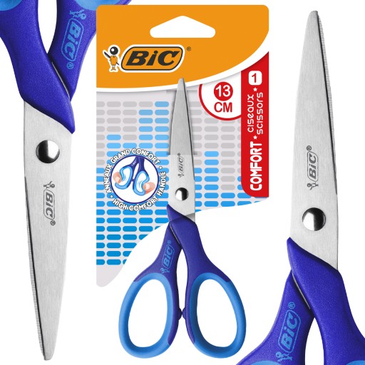 BIC COMFORT DECOR GUMOVÉ ŠKOLSKÉ NOŽNICE 13CM VZOR BEZPEČNÉ PRE DETI