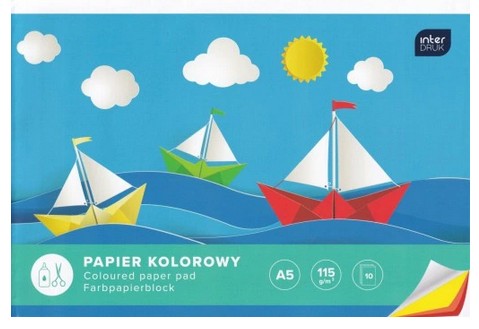 KNIHA FAREBNÉHO PAPIERA A5 INTERDRUK MIX