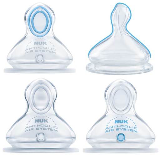 NUK Silikónový cumlík na fľašu 0-6m M First Choice+ 2 ks
