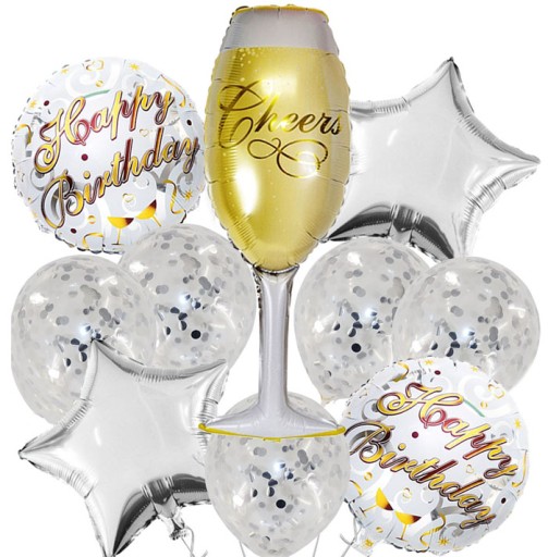 Fóliový balónik Fľaša CHAMPAGNE Let's Party 1-99 narodeniny BIG HEL 113cm