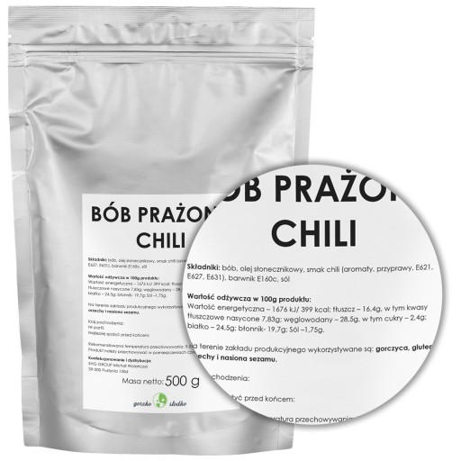 Broad Beans CHIPS pražená fazuľa s chilli snackom 500g