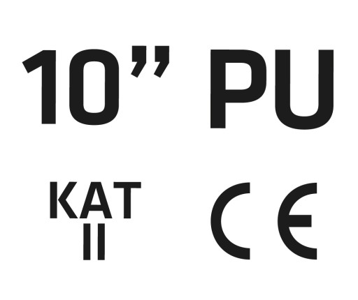Čierne záhradné rukavice potiahnuté PU, veľkosť 10 VERTO
