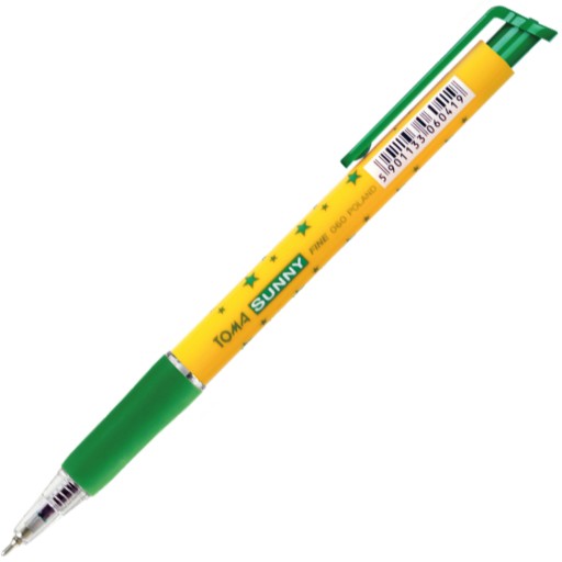 TOMA SUNNY FINE 060 AUTOMATICKÉ GULIČKOVÉ PERO SO ZELENÝMI HVIEZDAMI