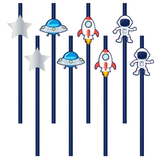 Slamky na pitie Space Planets Astronaut Rocket