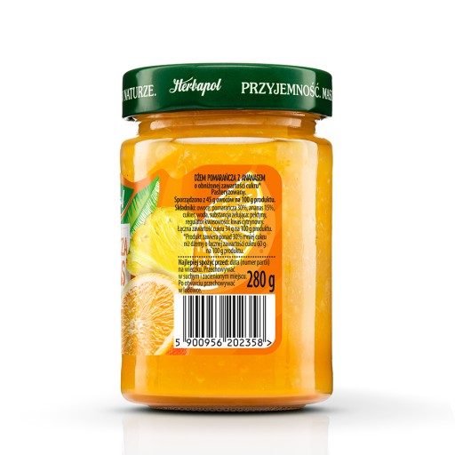 Herbapol pomarančový a ananásový džem 280g