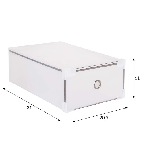 BOX KONTAJNER NA OBUV TOPÁNKY VÝSUVNÝ DO ŠATNÍKA 31x20,5x11 cm