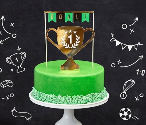 Topper FOOTBALL piker CUP gold 1-99 dekorácia na narodeninovú tortu 2ks