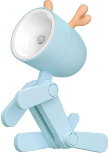 MALÁ LAMPA BEDSTATE NA BATÉRIU STOLNÁ LAMPA NA ČÍTANIE BLUE DEER