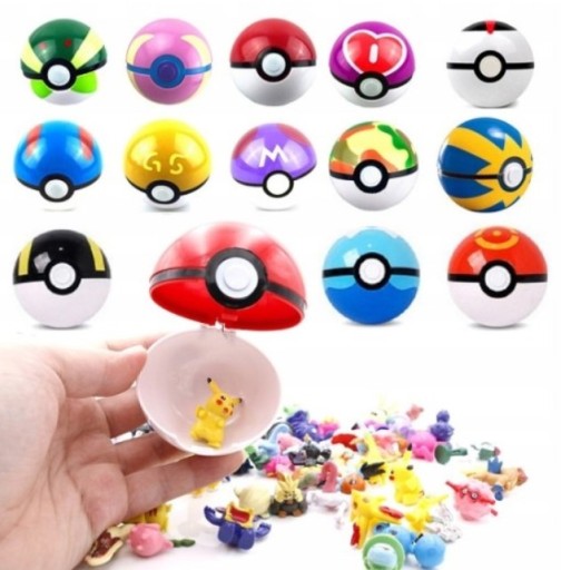 POKEMON POKEBALL SET + 2x POKEMON GO POSTAVKA + samolepky zadarmo!