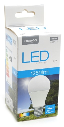 Klasická E27 LED žiarovka, výkon 15W 1200LM resp