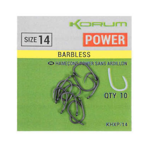 Korum Xpert Power Barbless kaprové háčiky, veľkosť 8
