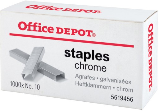 Sponky veľkosti 10 strieborné 1000 KS Office Depot x 10