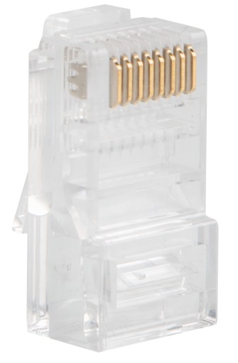 10 ks RJ45 zástrčka kat. 5e priechodná UTP kat