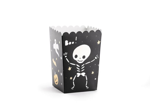 Halloweenske krabičky na popcorn - Boo! 6 ks.
