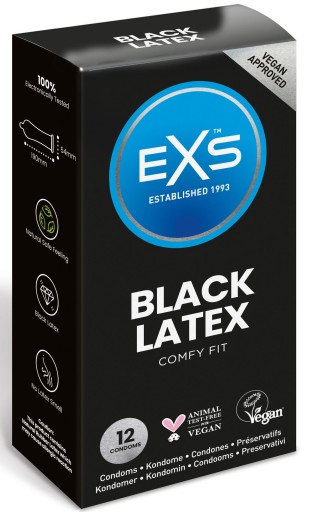 EXS Black Latexové čierne kondómy 12 ks.